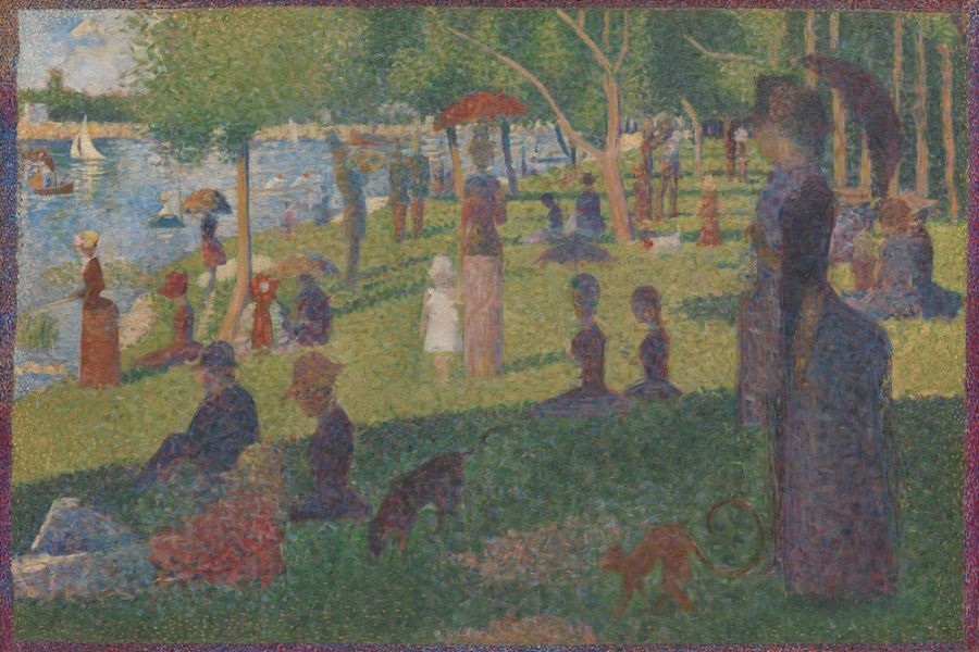 Il quadro Studio per una domenica su La Grande Jatte, di Georges Seurat,